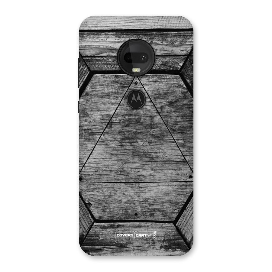 Wooden Hexagon Back Case for Moto G7