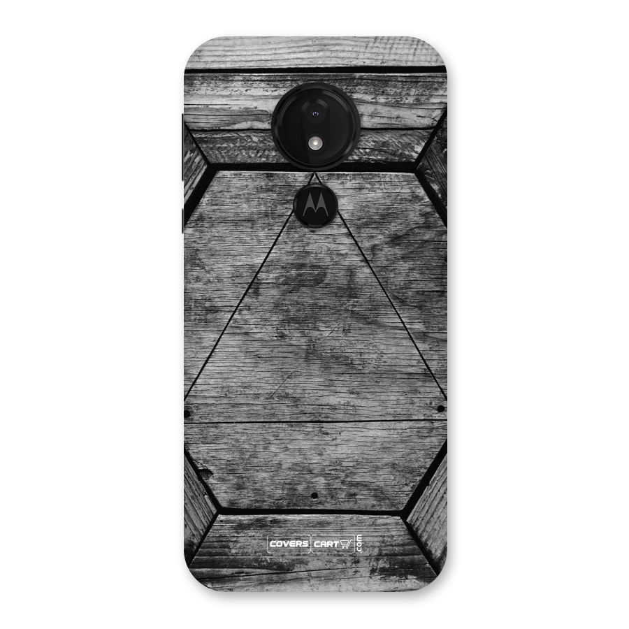 Wooden Hexagon Back Case for Moto G7 Power