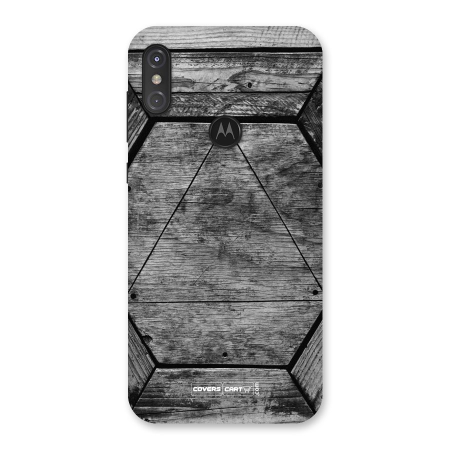 Wooden Hexagon Back Case for Motorola One Power