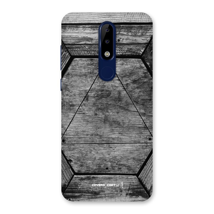Wooden Hexagon Back Case for Nokia 5.1 Plus