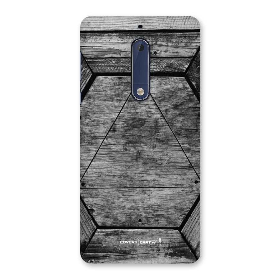 Wooden Hexagon Back Case for Nokia 5