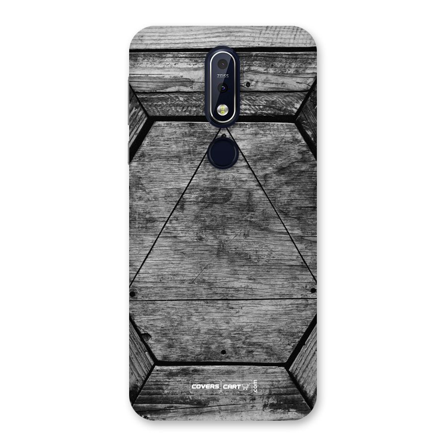 Wooden Hexagon Back Case for Nokia 7.1