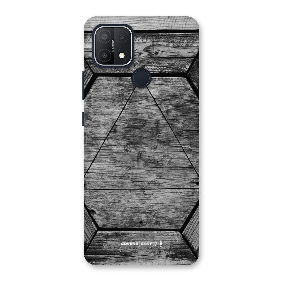 Wooden Hexagon Back Case for Oppo A15s