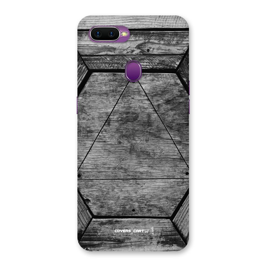 Wooden Hexagon Back Case for Oppo F9