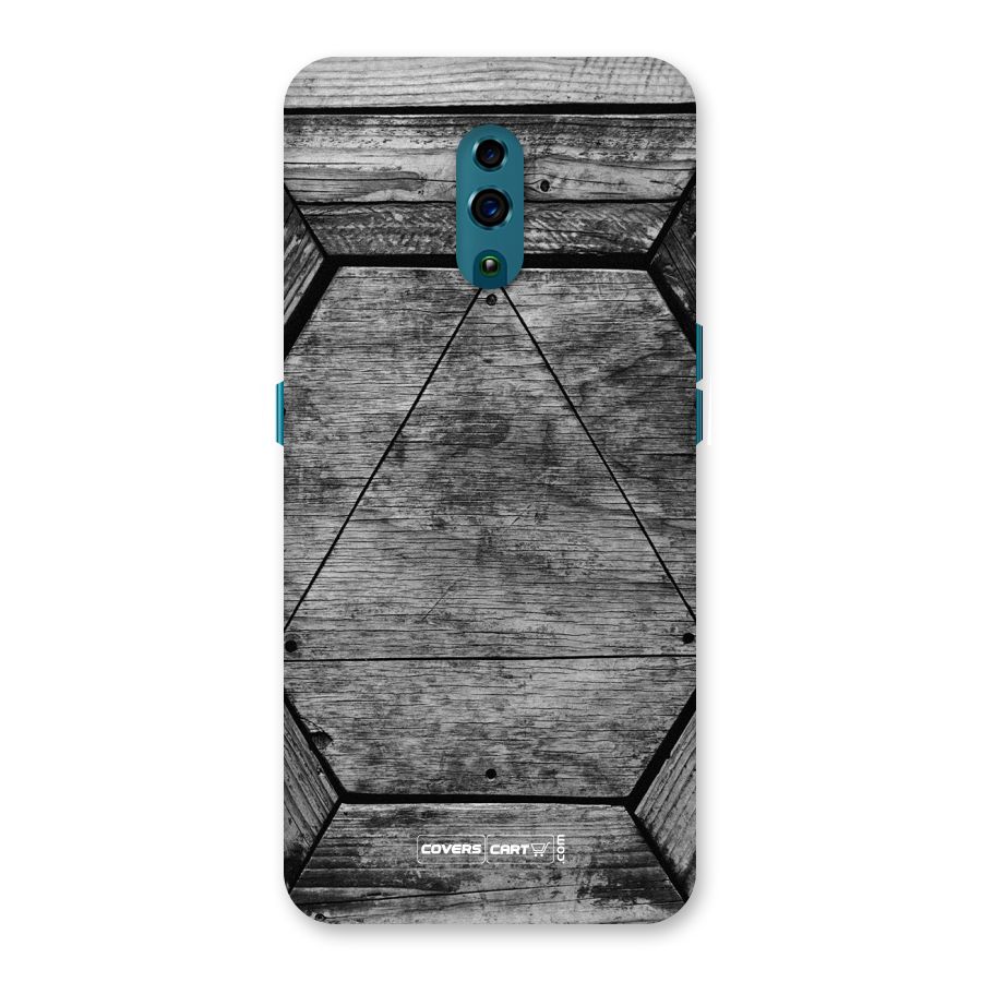 Wooden Hexagon Back Case for Oppo Reno