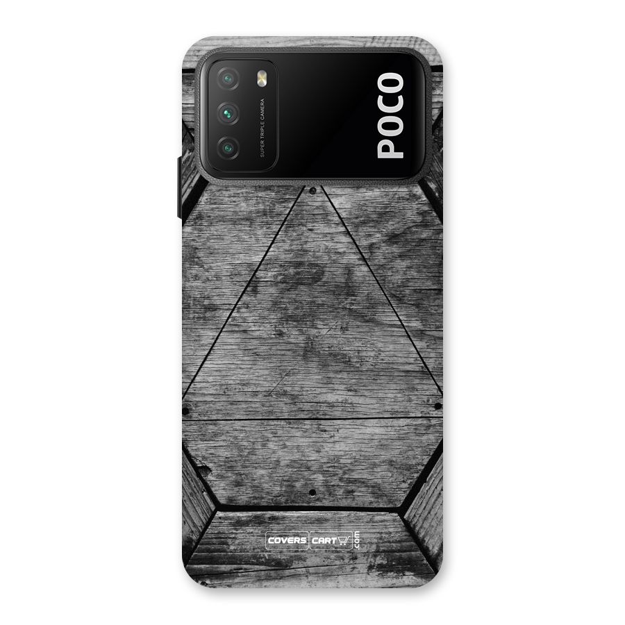 Wooden Hexagon Back Case for Poco M3