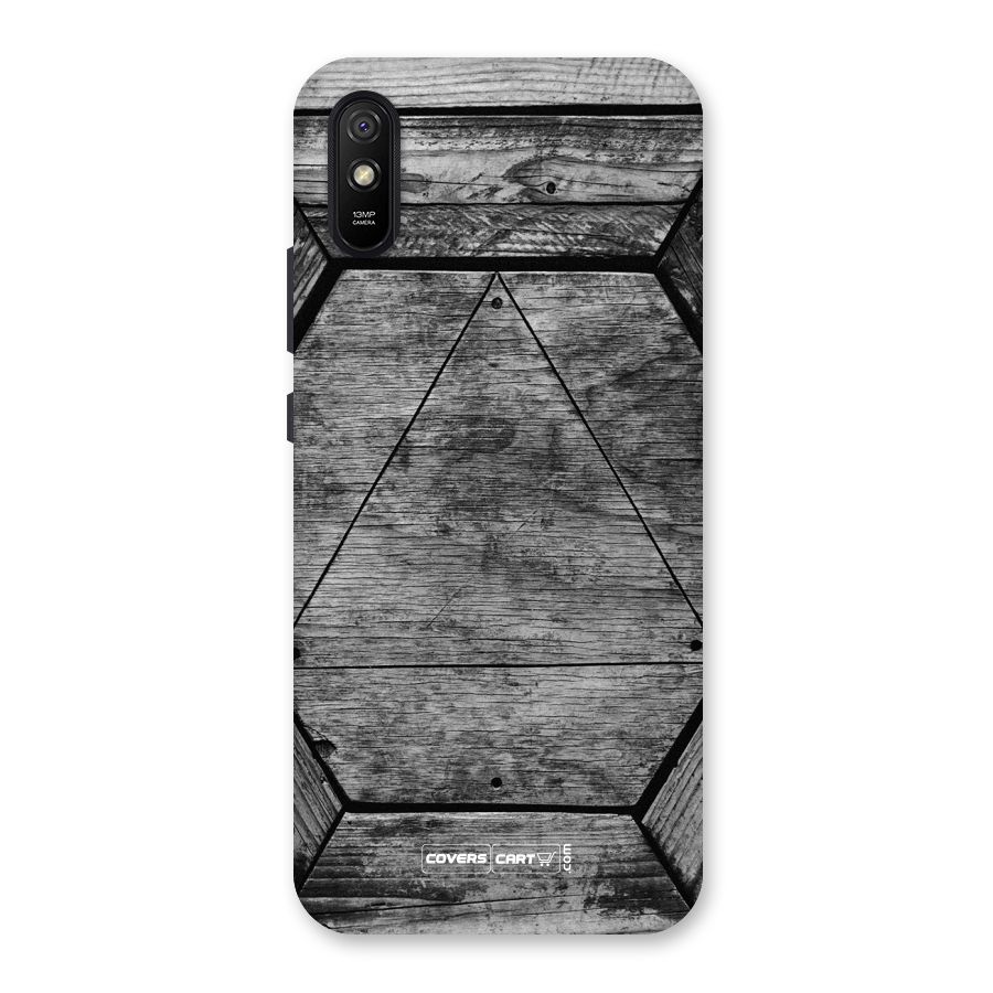 Wooden Hexagon Back Case for Redmi 9A