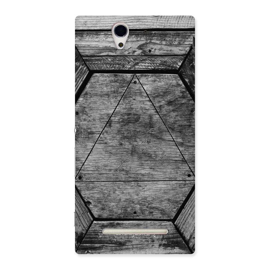 Wooden Hexagon Back Case for Sony Xperia C3