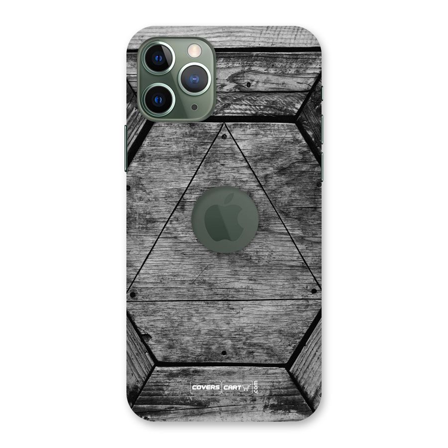 Wooden Hexagon Back Case for iPhone 11 Pro Logo  Cut