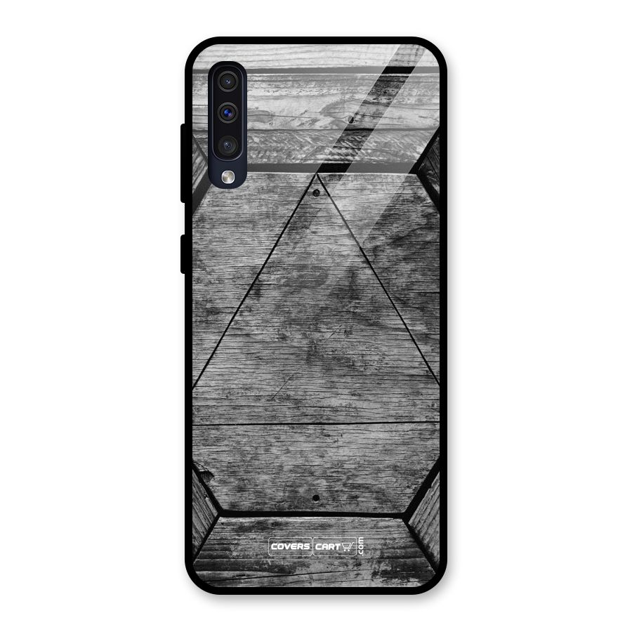 Wooden Hexagon Glass Back Case for Galaxy A30s