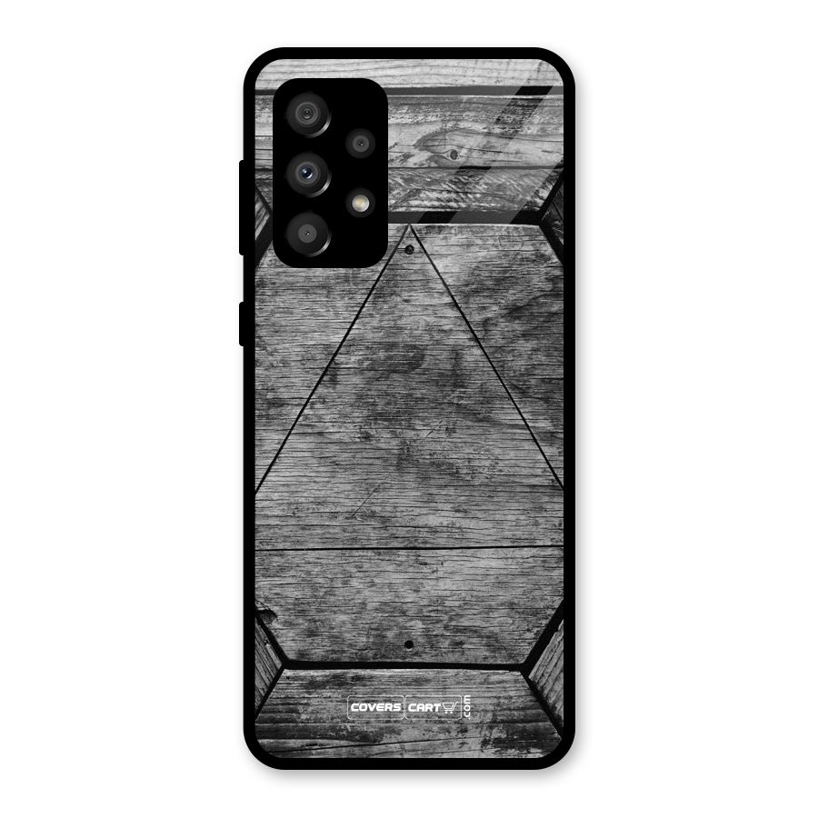 Wooden Hexagon Glass Back Case for Galaxy A32