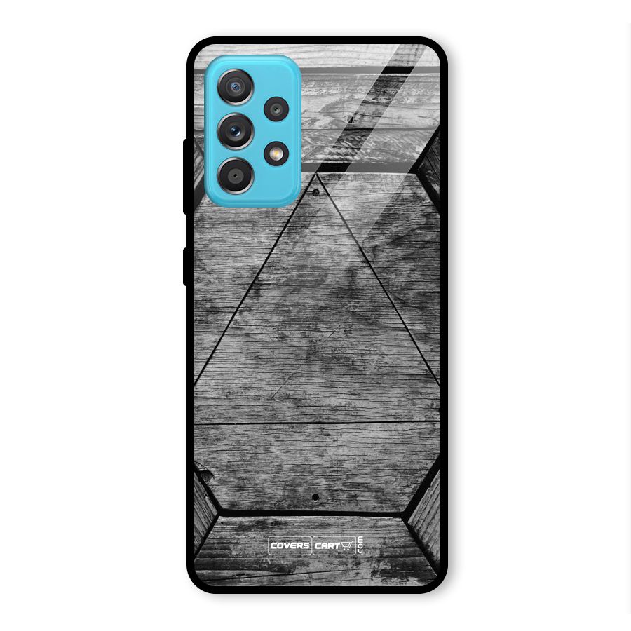 Wooden Hexagon Glass Back Case for Galaxy A52s 5G