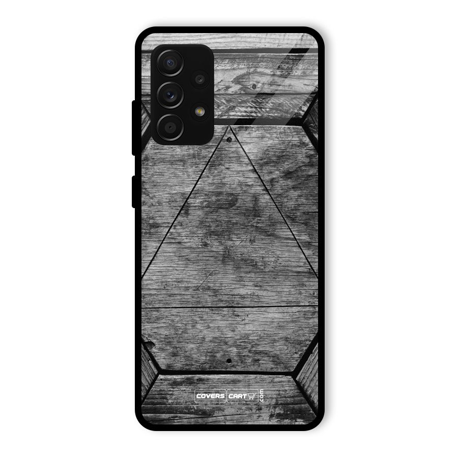 Wooden Hexagon Glass Back Case for Galaxy A53 5G