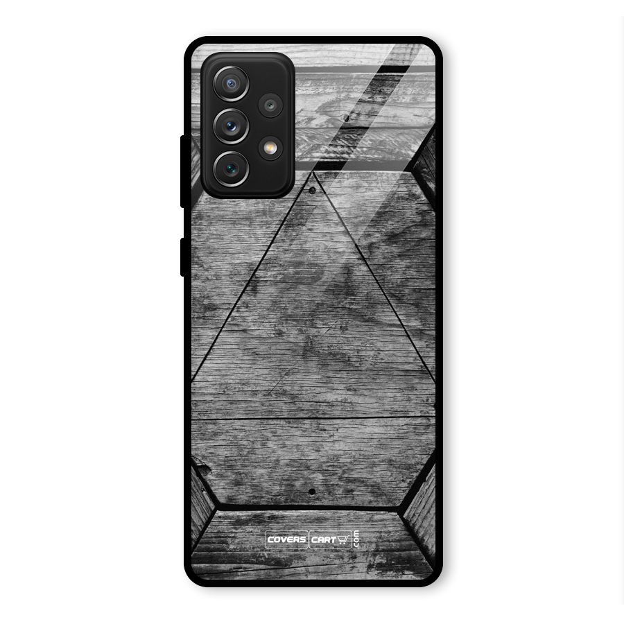 Wooden Hexagon Glass Back Case for Galaxy A72
