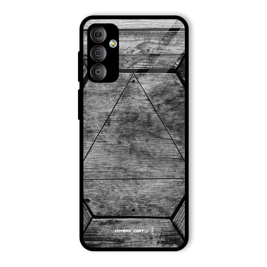 Wooden Hexagon Glass Back Case for Galaxy F23