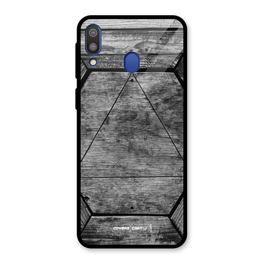 Wooden Hexagon Glass Back Case for Galaxy M20