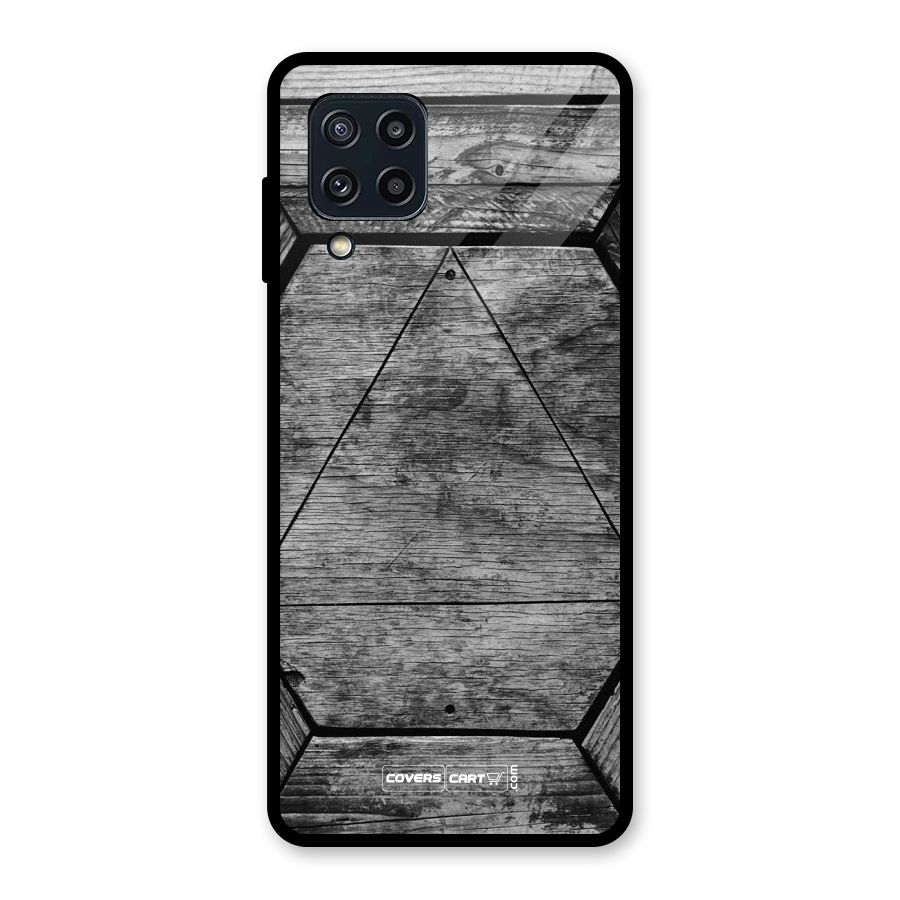 Wooden Hexagon Glass Back Case for Galaxy M32