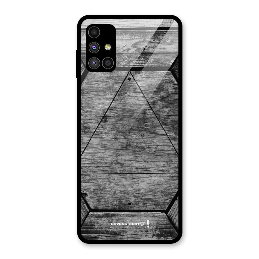 Wooden Hexagon Glass Back Case for Galaxy M51
