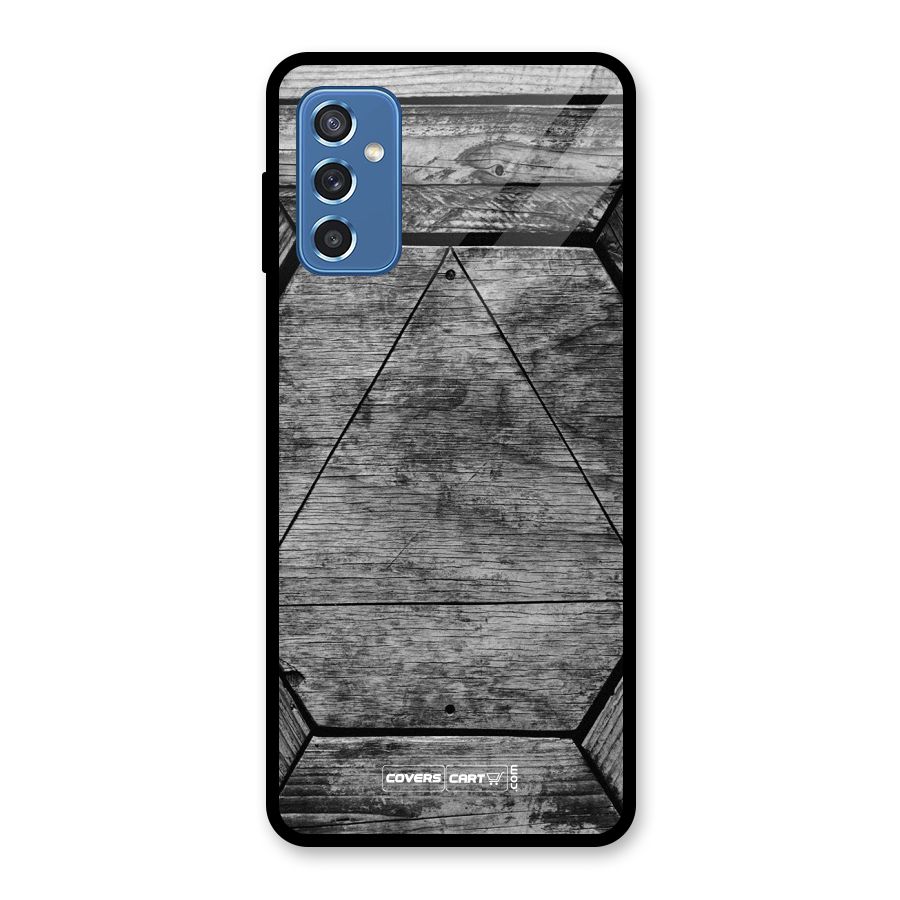 Wooden Hexagon Glass Back Case for Galaxy M52 5G