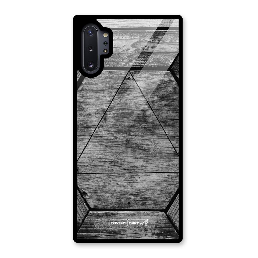 Wooden Hexagon Glass Back Case for Galaxy Note 10 Plus