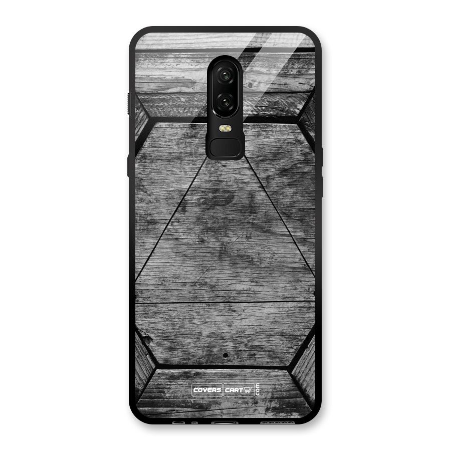 Wooden Hexagon Glass Back Case for OnePlus 6