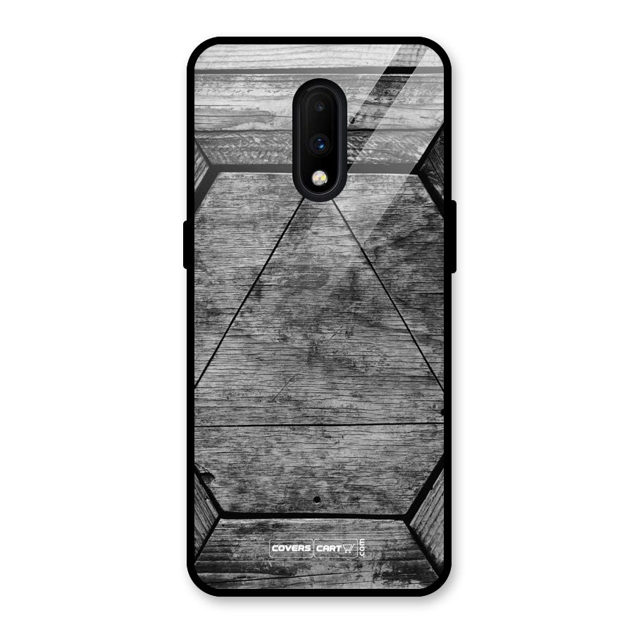 Wooden Hexagon Glass Back Case for OnePlus 7