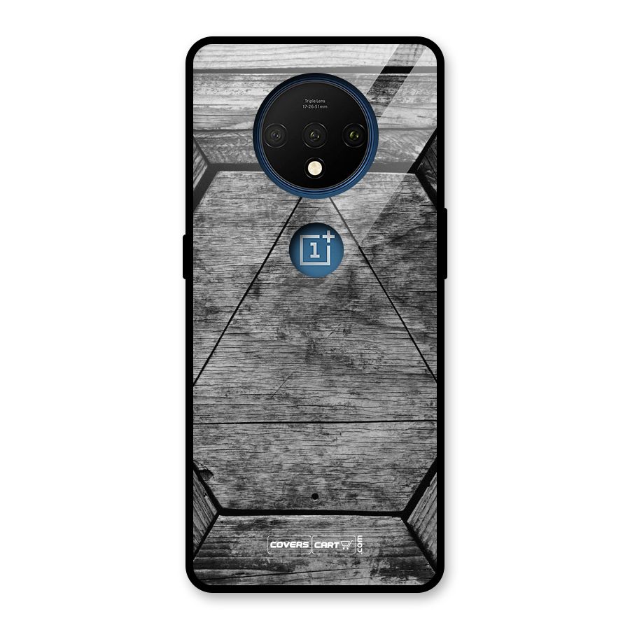Wooden Hexagon Glass Back Case for OnePlus 7T