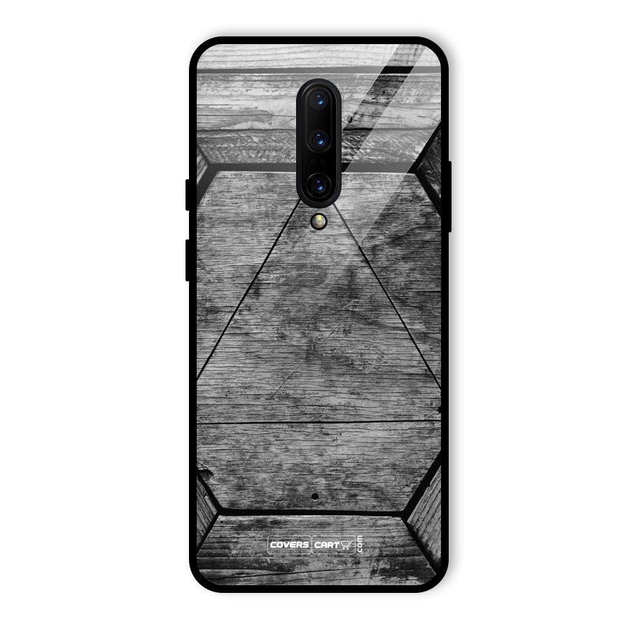 Wooden Hexagon Glass Back Case for OnePlus 7 Pro