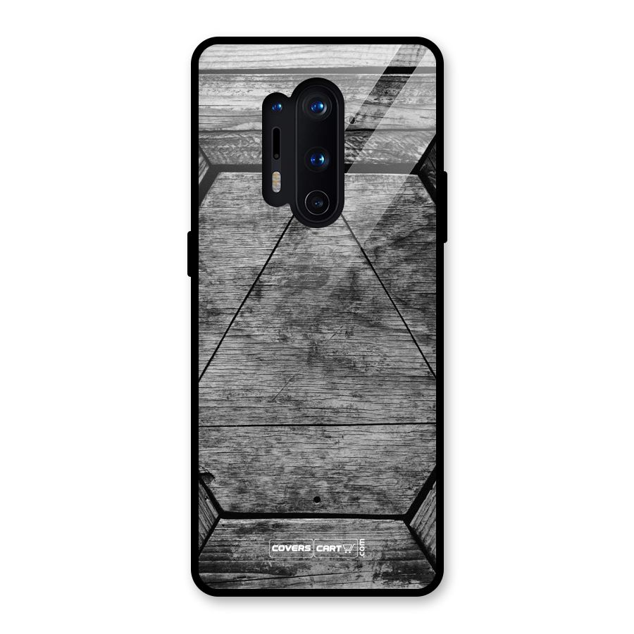 Wooden Hexagon Glass Back Case for OnePlus 8 Pro