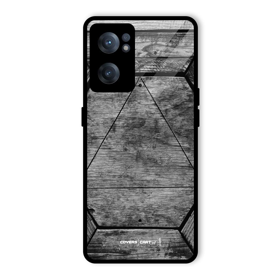 Wooden Hexagon Glass Back Case for OnePlus Nord CE 2 5G