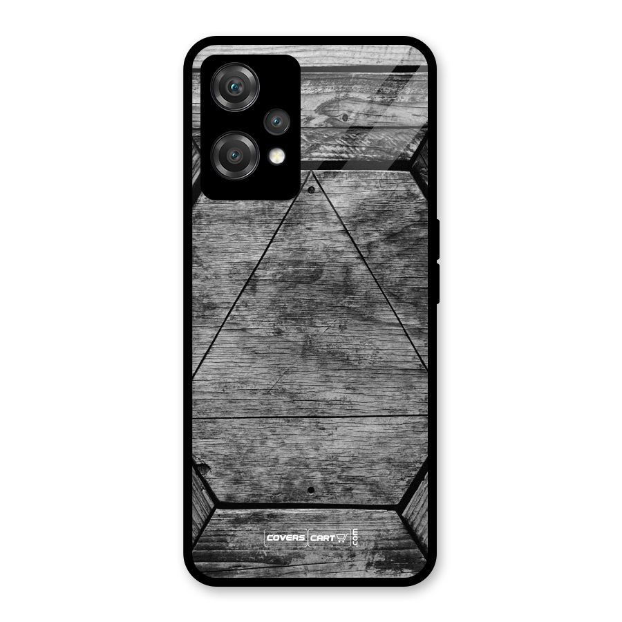 Wooden Hexagon Glass Back Case for OnePlus Nord CE 2 Lite 5G
