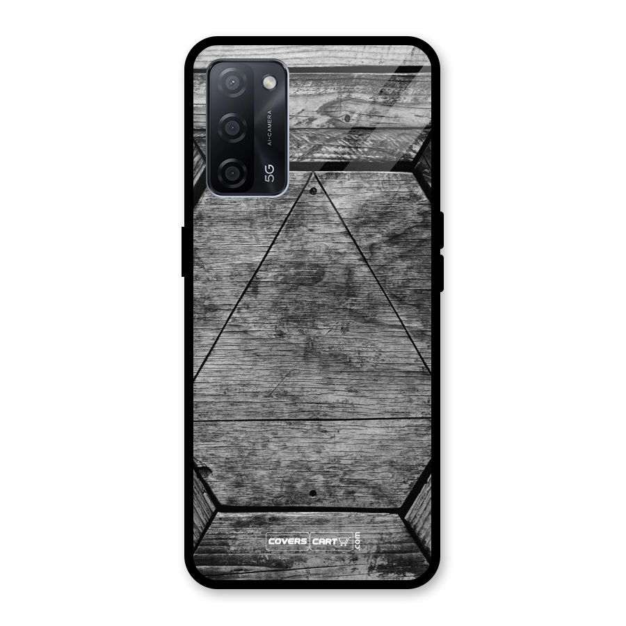 Wooden Hexagon Glass Back Case for Oppo A53s 5G
