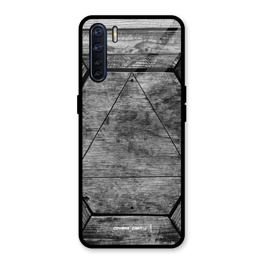 Wooden Hexagon Glass Back Case for Oppo F15