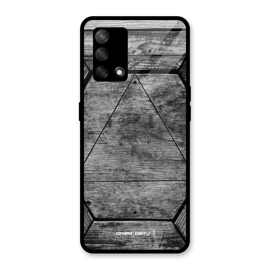 Wooden Hexagon Glass Back Case for Oppo F19