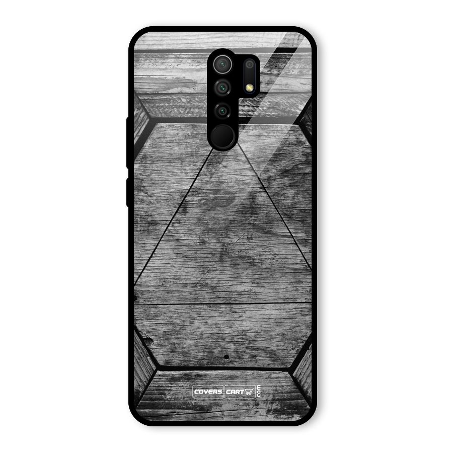 Wooden Hexagon Glass Back Case for Poco M2