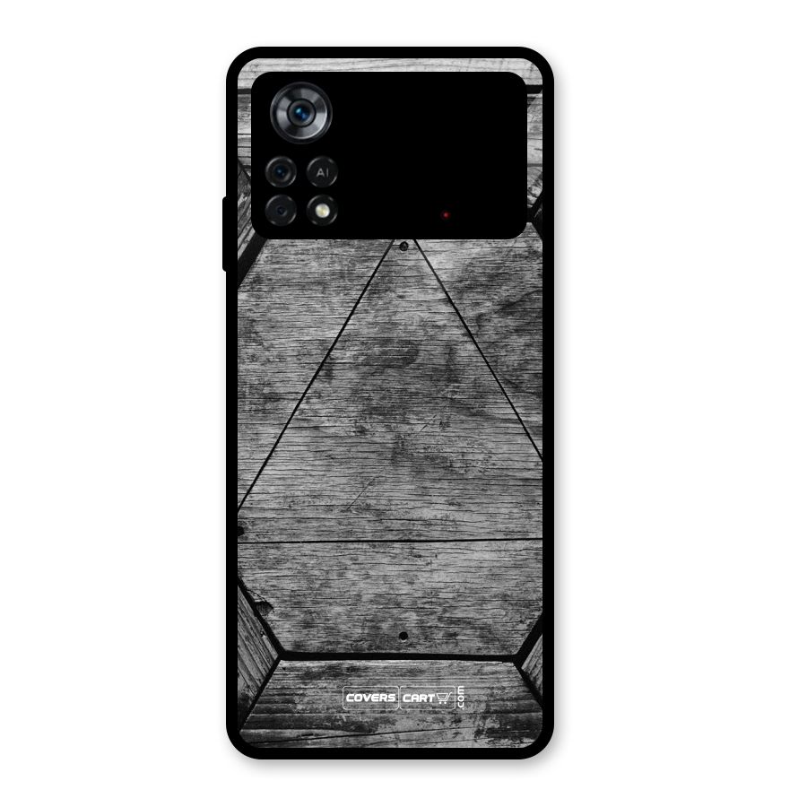 Wooden Hexagon Glass Back Case for Poco X4 Pro 5G