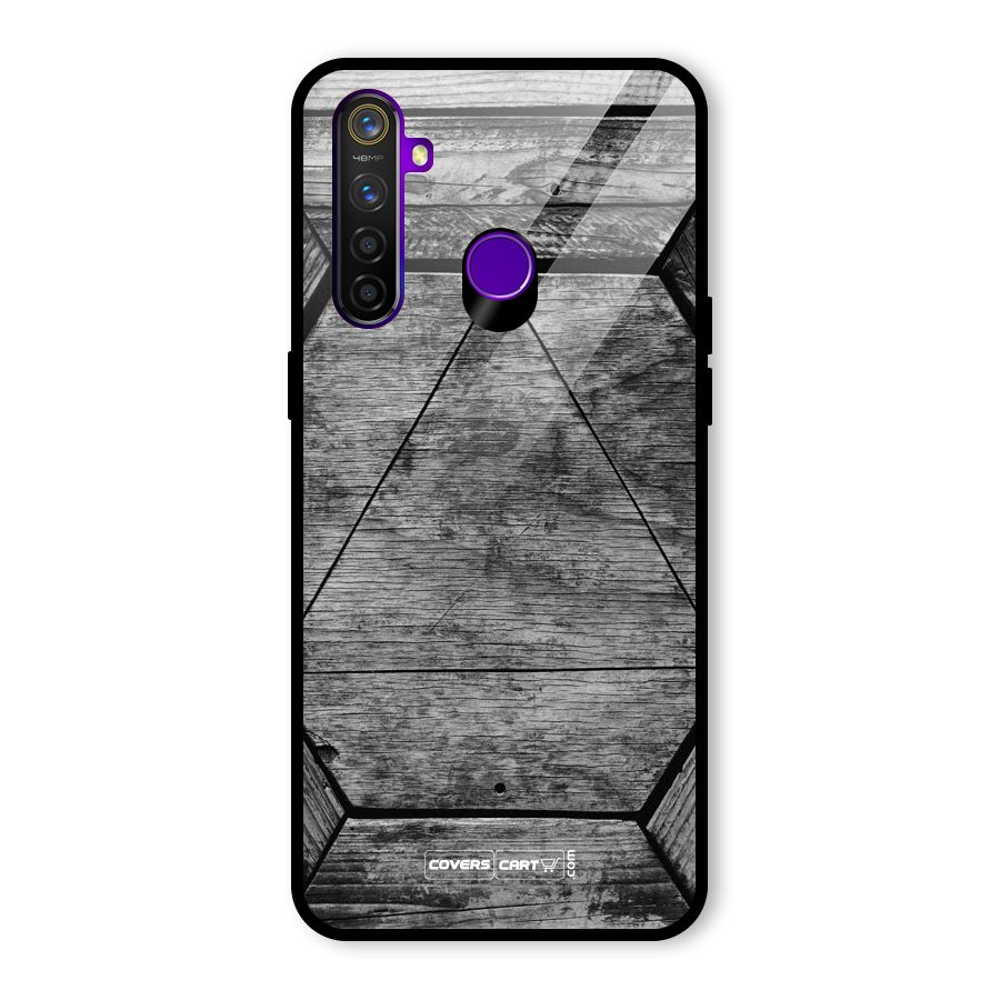 Wooden Hexagon Glass Back Case for Realme 5 Pro