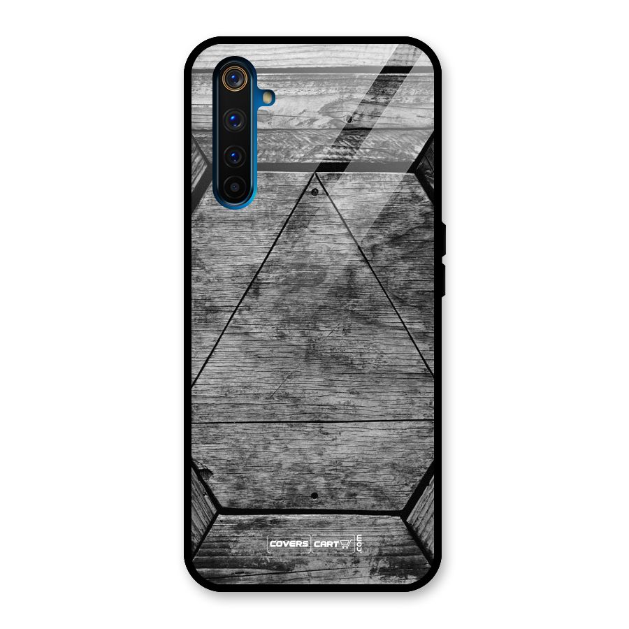 Wooden Hexagon Glass Back Case for Realme 6 Pro