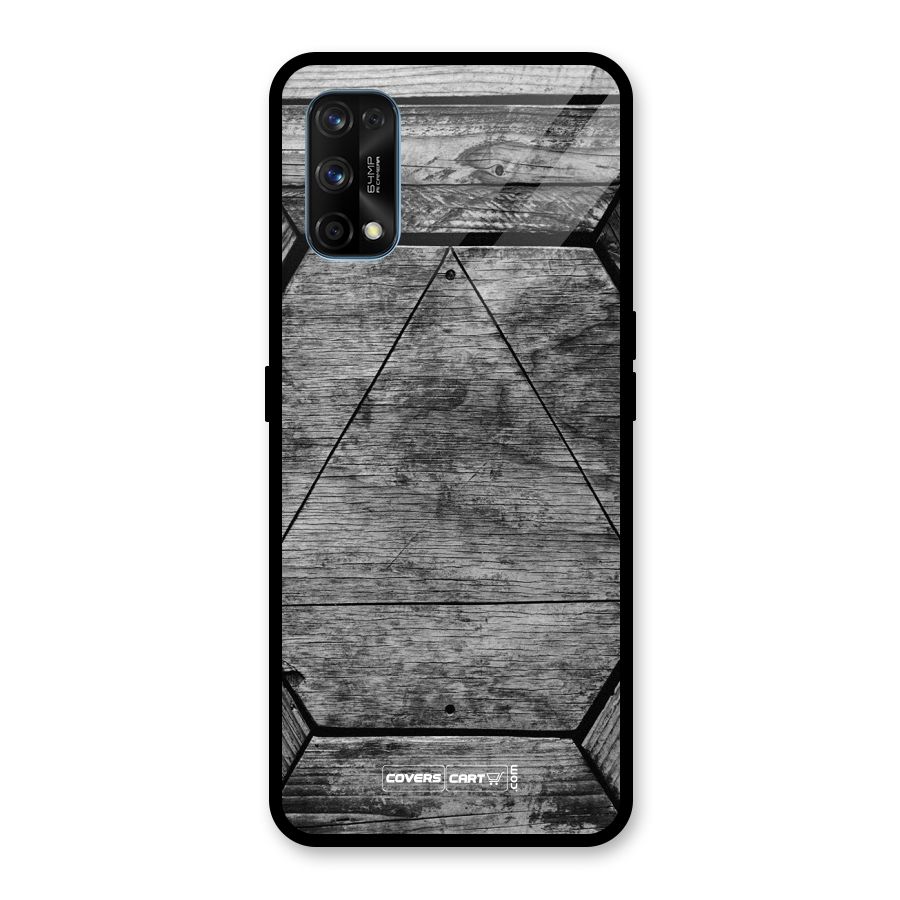 Wooden Hexagon Glass Back Case for Realme 7 Pro