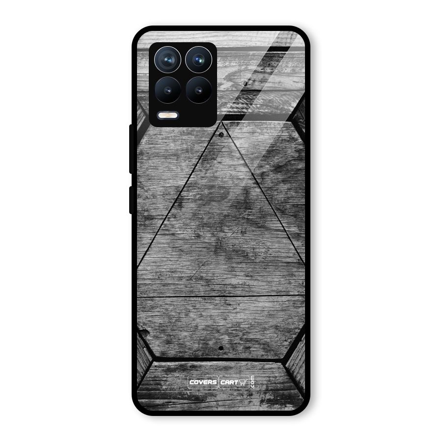 Wooden Hexagon Glass Back Case for Realme 8