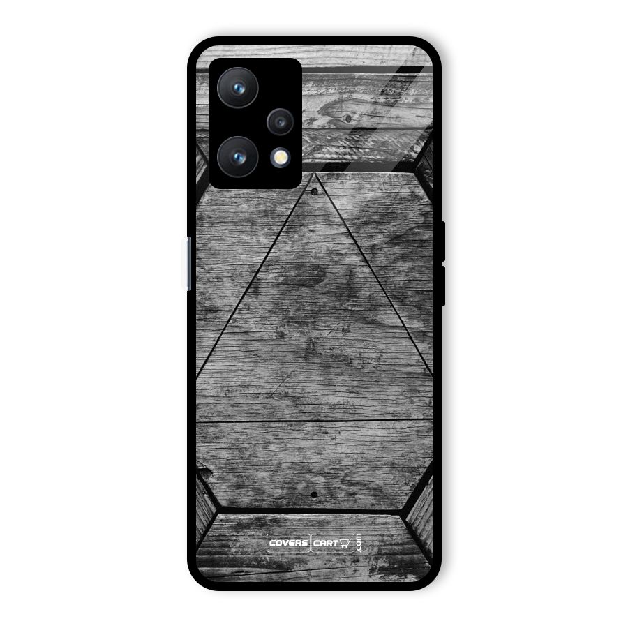 Wooden Hexagon Glass Back Case for Realme 9 Pro 5G