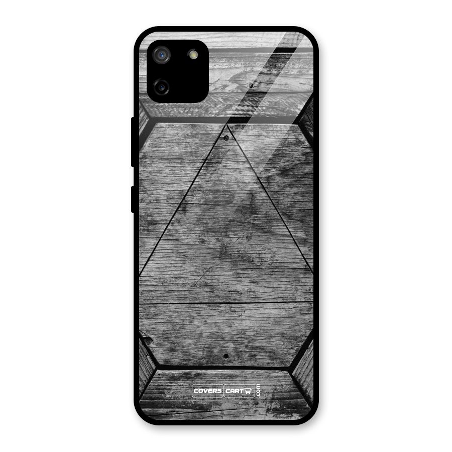 Wooden Hexagon Glass Back Case for Realme C11