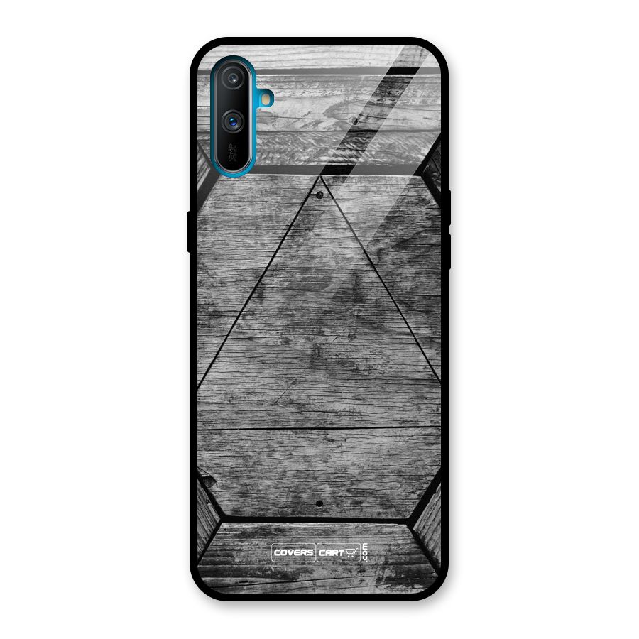 Wooden Hexagon Glass Back Case for Realme C3