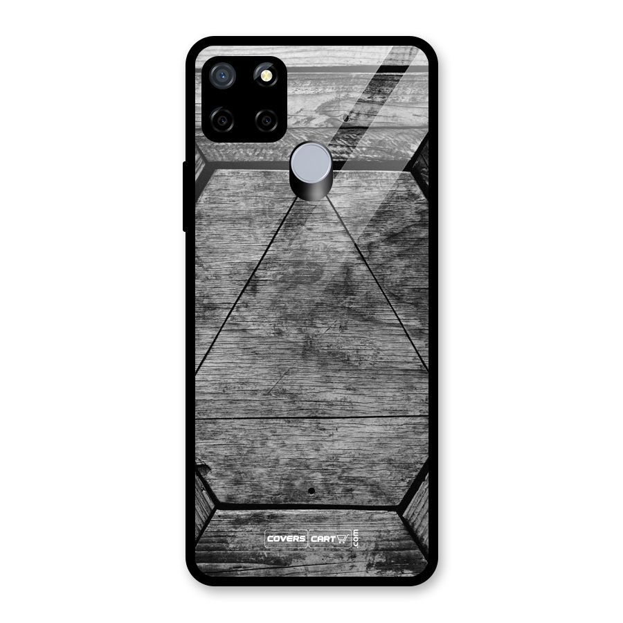 Wooden Hexagon Glass Back Case for Realme Narzo 20