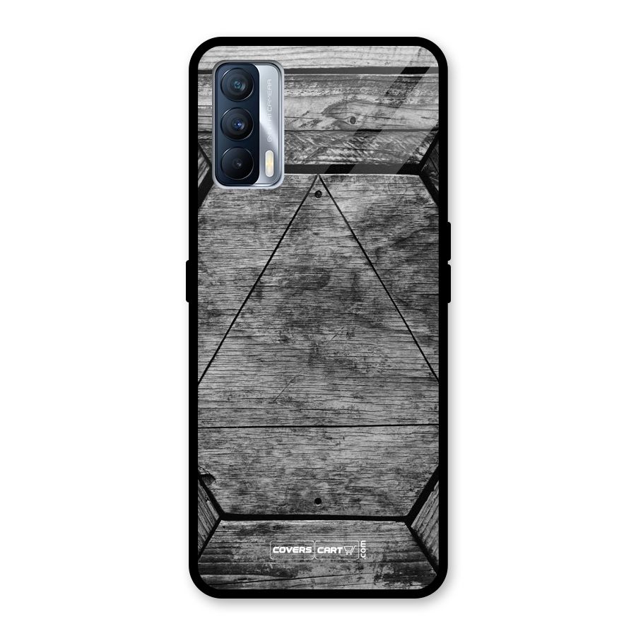 Wooden Hexagon Glass Back Case for Realme X7