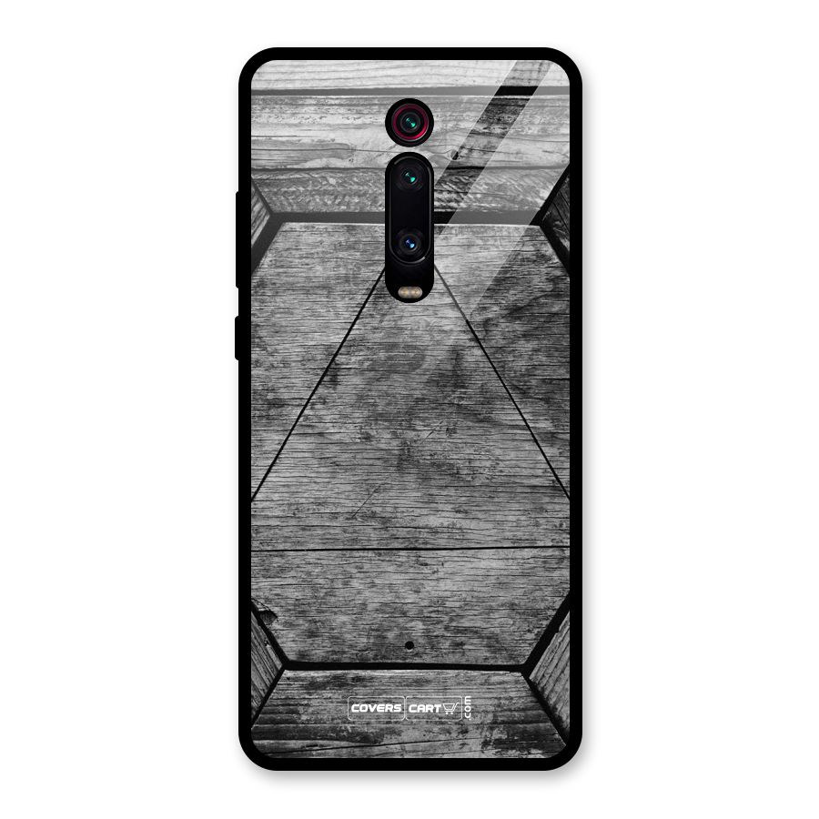 Wooden Hexagon Glass Back Case for Redmi K20 Pro