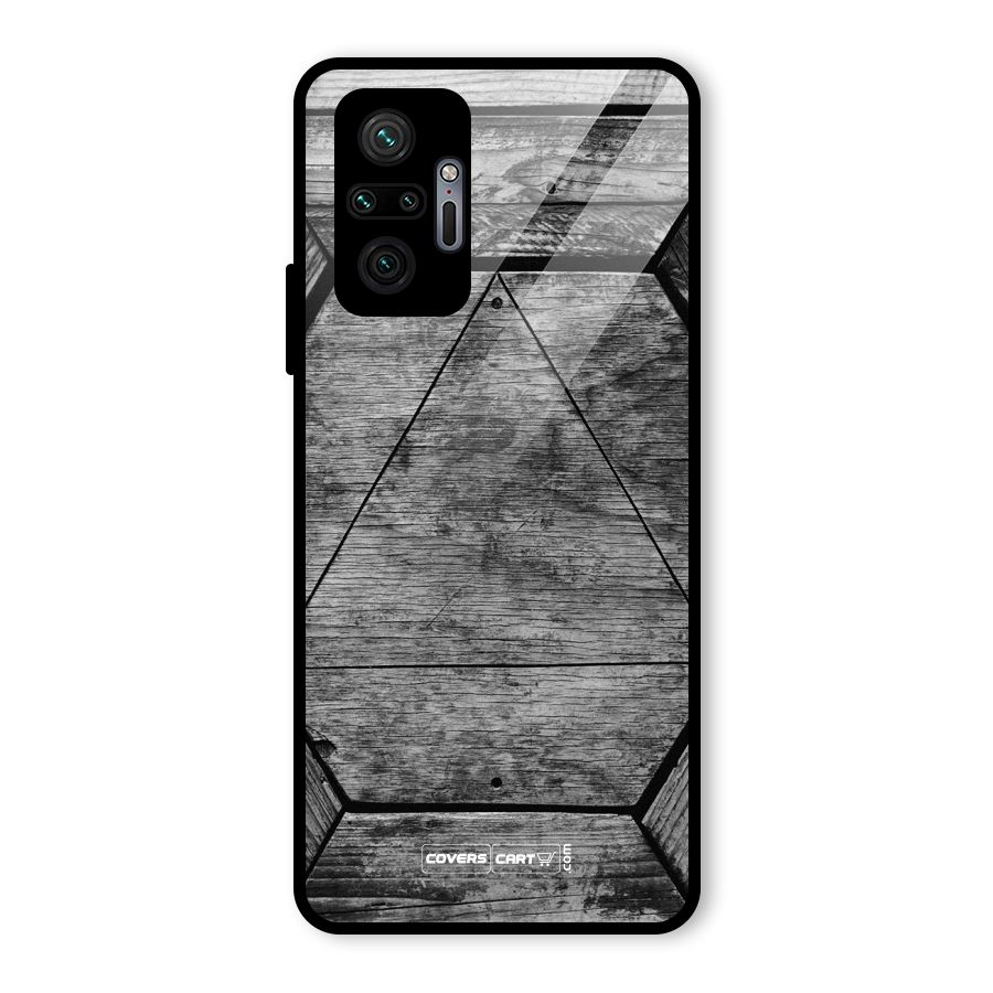 Wooden Hexagon Glass Back Case for Redmi Note 10 Pro
