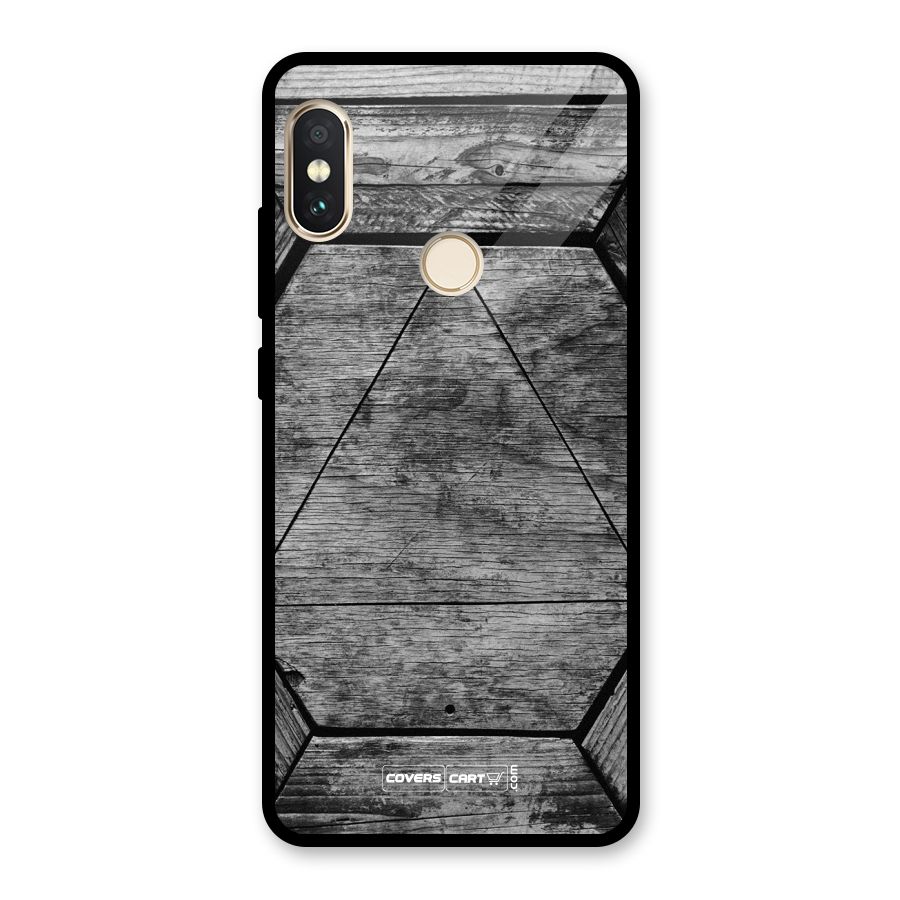 Wooden Hexagon Glass Back Case for Redmi Note 5 Pro
