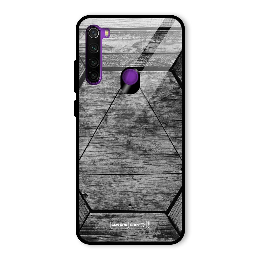 Wooden Hexagon Glass Back Case for Redmi Note 8
