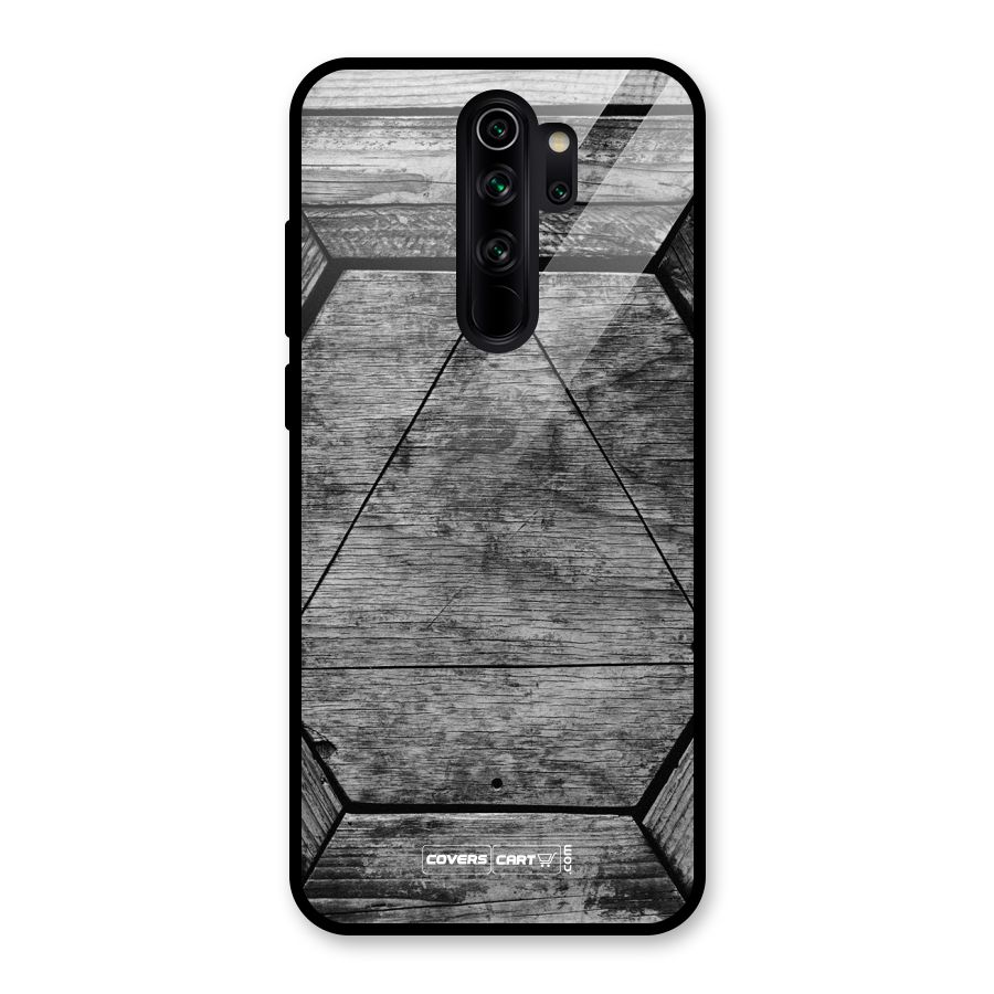 Wooden Hexagon Glass Back Case for Redmi Note 8 Pro